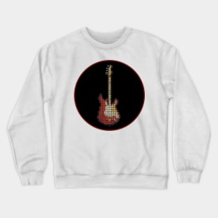 Tiled Pixel 1965 Lenny Guitar in a Black Circle Crewneck Sweatshirt